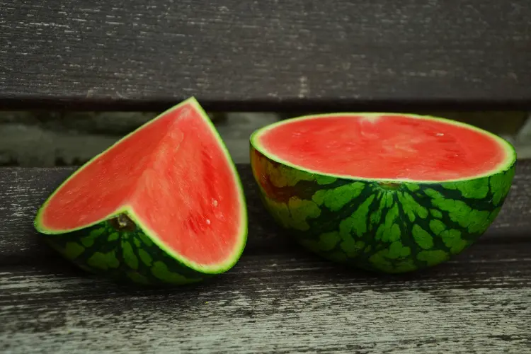 two slices of watermelon