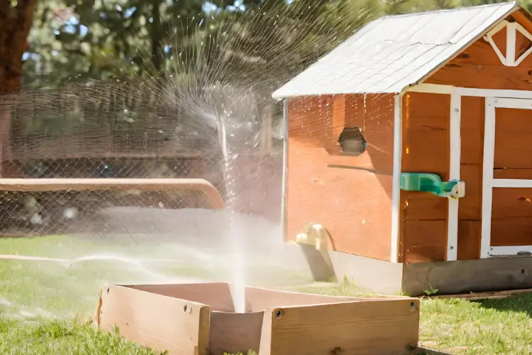 Motion-Activated Sprinkler Systems in the chicken coop