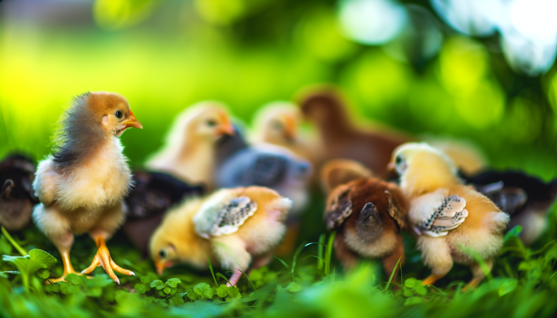 Encouraging natural behaviors in 8 week old chicks